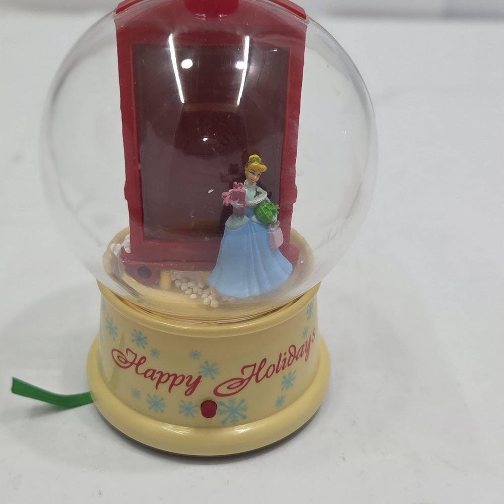 Disney‎ Cinderella WATERLESS SNOW GLOBE GEMMY PERSONALIZED PHOTO PICTURE vtg y2k